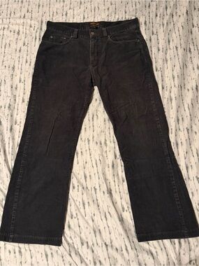 Men's Woolrich Dark Gray Corduroy Jeans - Classic Straight Fit